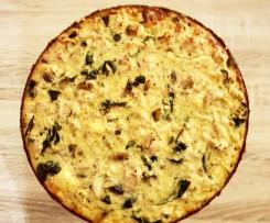 Creamy Thyme Chicken and Mushroom Gluten Free Quiche
