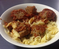 Clone of Kangaroo Meatballs with Tomato Sauce & Spaghetti