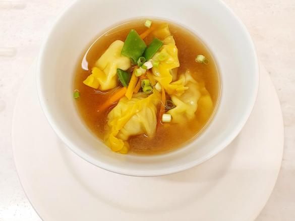 Dumplings and broth