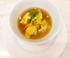 Dumplings and broth