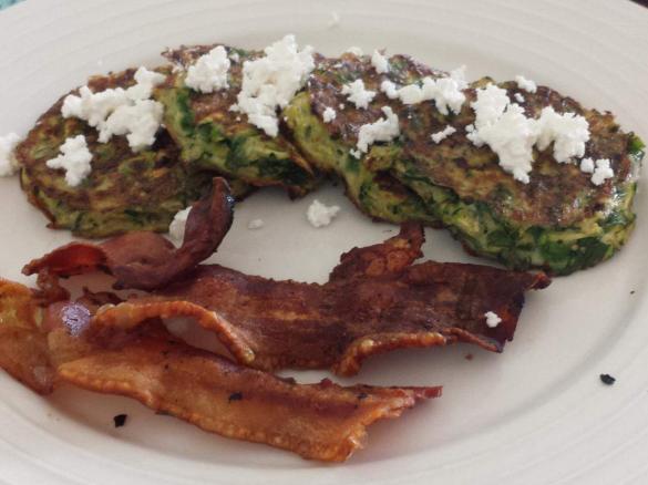 Zucchini & green pea fritters