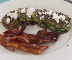 Zucchini & green pea fritters