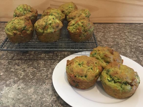Spinach and Chorizo Savoury Muffins