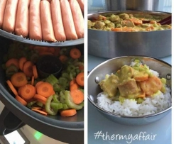 Curried Sausages & Rice