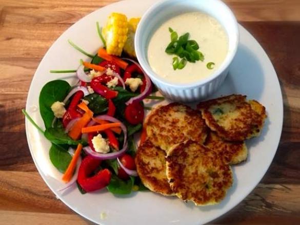 Cauliflower and Spring Onion Hashbrowns
