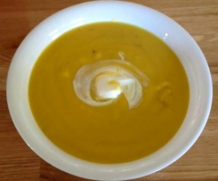 Spiced Pumpkin, Lentil and Ginger soup