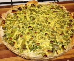 Asparagus, Pea and Leek Tart