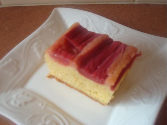 Rhubarb & Caramel Upside-Down Cake
