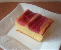 Rhubarb & Caramel Upside-Down Cake