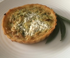 leek, feta & sage tart with sour cream pastry