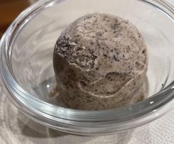 Chocolate, coconut, banana ice cream