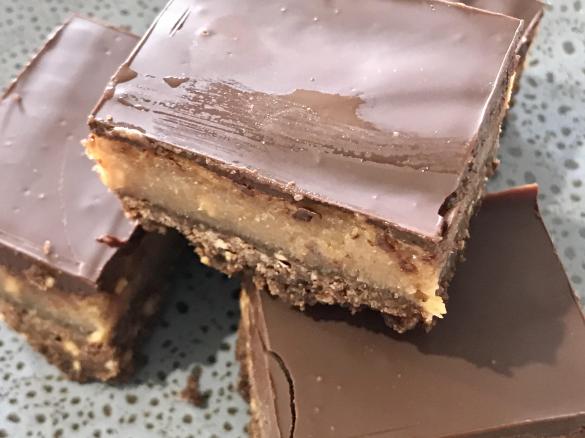 Peanut Butter Caramel Slice (with gluten free option)
