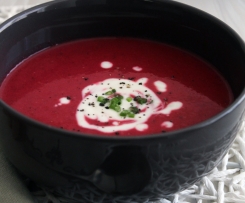 Beetroot gazpacho with horseradish creme