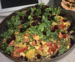 Quinoa, feta & veg salad