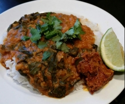 Chickpea, tomato and spinach Rogan Josh Curry