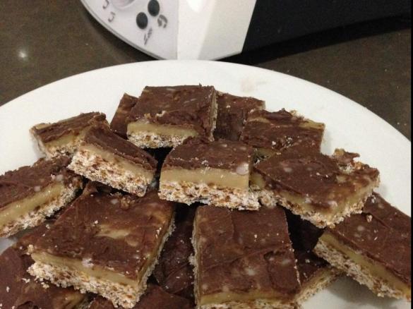 Gluten free, dairy free, egg free caramel slice