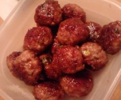 Pear Glazed Chicken Meatballs