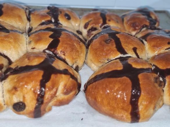 Tangzhong Choc Chip Hot Cross Buns