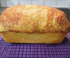 Pumpkin Bread with Cheese and Herb Top