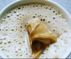 Beaten Coffee Meringue Cappuccino - A Vegan treat