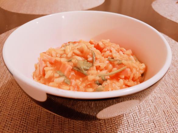 Tomato, Bacon and Spinach Risotto