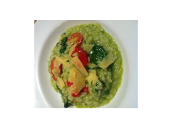 Tomato, Pesto and Parmesan Risotto