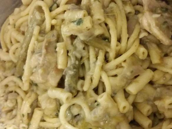 dairy free chicken and asparagus pasta 