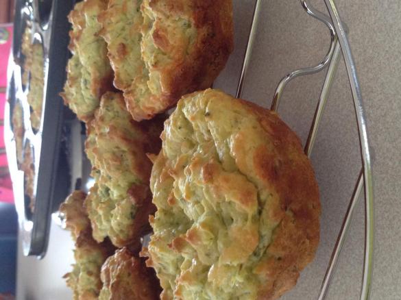 Zucchini and red onion muffins - gluten and dairy free