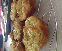 Zucchini and red onion muffins - gluten and dairy free