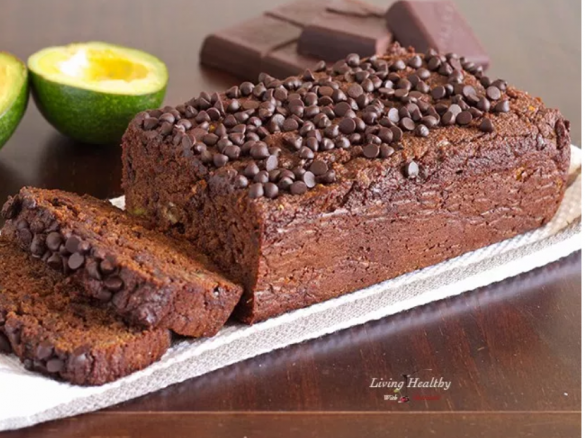 Avocado Chocolate Bread- from Living Healthy with Chocolate