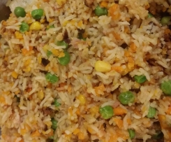 Non-Fried Fried Rice with Shitake mushrooms