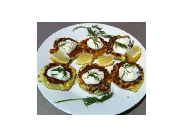 Zucchini and Haloumi Fritters