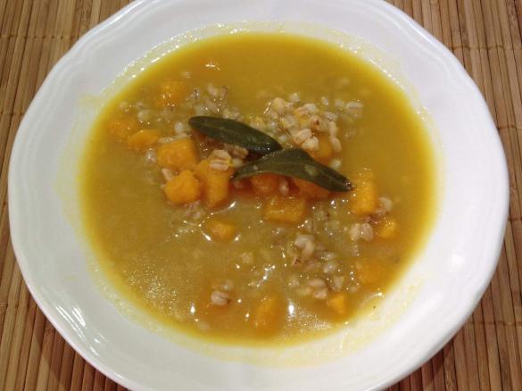 Pumpkin, Barley & Sage Soup