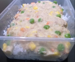 Tuna Mornay with veg