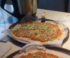 Gluten Free Bolognese and Zucchini Pizza