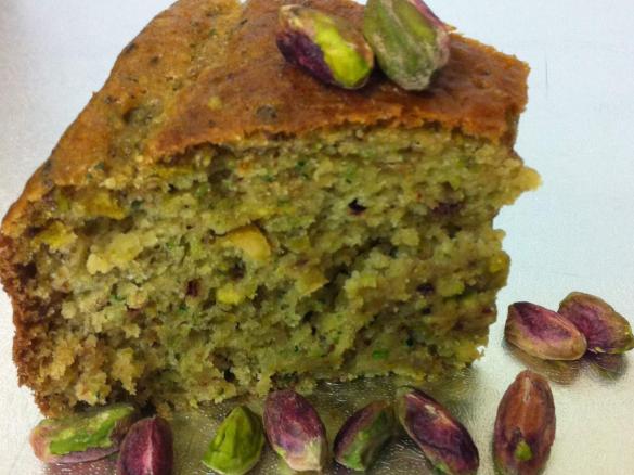 Zucchini Pistachio and Lime Cake
