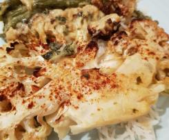 Cauliflower steaks with lemon coconut sauce