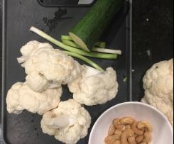 Cauliflower Zuccini rice with cashew nuts
