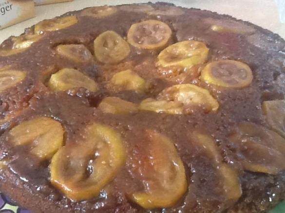 Feijoa upside-down cake 