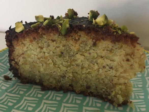 Pistachio and Rose Semolina Cake