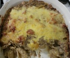 Clone of Chilli, Chicken & Salami Pastabake