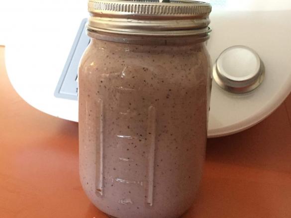 Almond Peach Blueberry Simple Green Smoothie