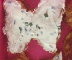 Savoury shapes with cream cheese butter