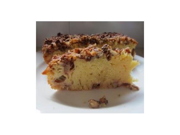 Almond topped rhubarb cake