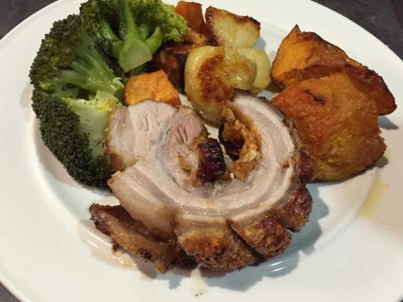 Apple and Fennel Stuffed Pork Belly