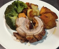 Apple and Fennel Stuffed Pork Belly