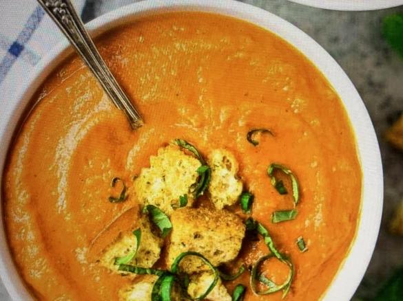 Roasted pumpkin and carrot soup