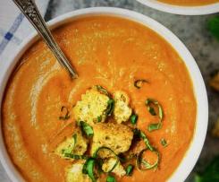 Roasted pumpkin and carrot soup