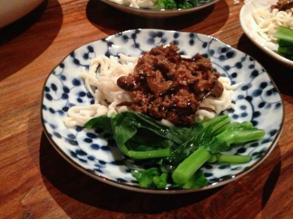 Pan Meen (noodles) with minced pork