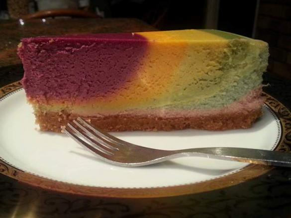 Adapted Rainbow Cheesecake